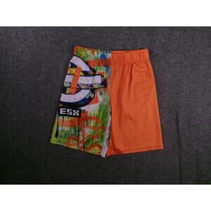 ESX Shorts Boys 10 12 Orange Athletic Gaming Elastic Waistband Esports Gaming